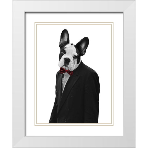 French Man White Modern Wood Framed Art Print with Double Matting by Lewis, Sheldon