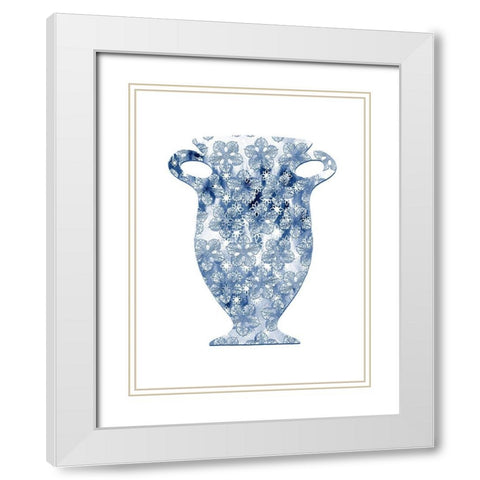 Floral Vase 2 White Modern Wood Framed Art Print with Double Matting by Lewis, Sheldon