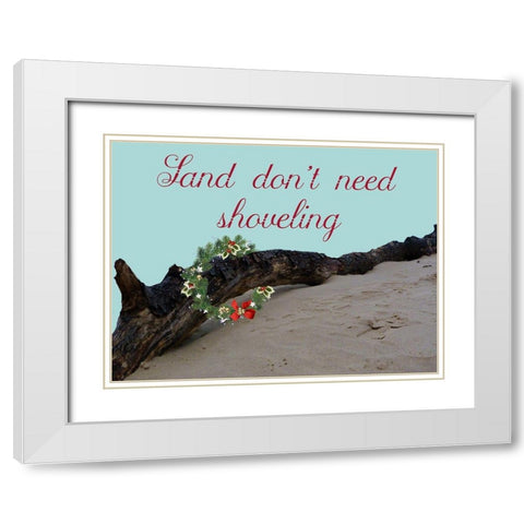 Christmas Sand White Modern Wood Framed Art Print with Double Matting by Lewis, Sheldon