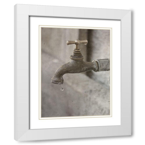 Tap In White Modern Wood Framed Art Print with Double Matting by Lewis, Sheldon