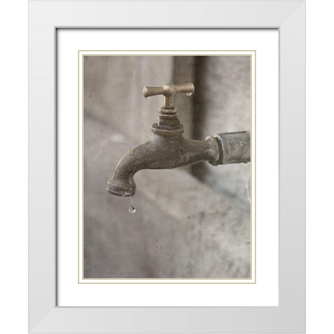 Tap In White Modern Wood Framed Art Print with Double Matting by Lewis, Sheldon