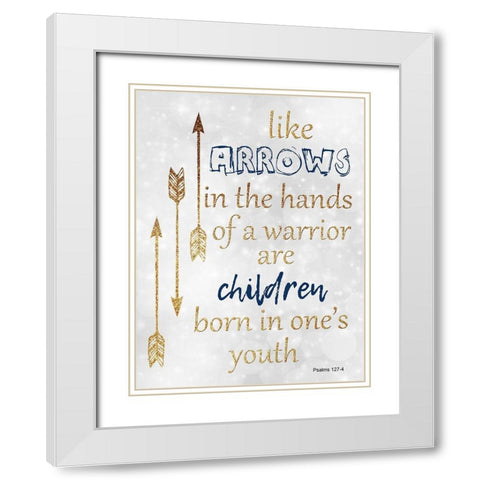 Children White Modern Wood Framed Art Print with Double Matting by Lewis, Sheldon