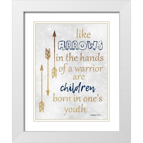 Children White Modern Wood Framed Art Print with Double Matting by Lewis, Sheldon