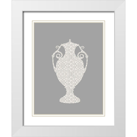 Soft Neutrals White Modern Wood Framed Art Print with Double Matting by Lewis, Sheldon