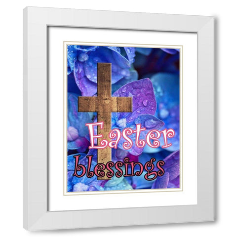 Easter Blessings White Modern Wood Framed Art Print with Double Matting by Lewis, Sheldon
