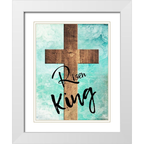 Risen King White Modern Wood Framed Art Print with Double Matting by Lewis, Sheldon