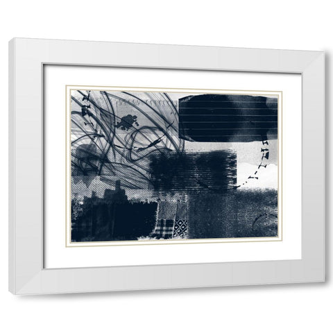 Different Strokes 1 White Modern Wood Framed Art Print with Double Matting by Lewis, Sheldon