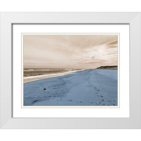 Pacific Bay White Modern Wood Framed Art Print with Double Matting by Lewis, Sheldon