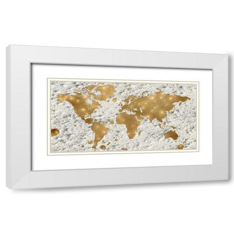 Hello World White Modern Wood Framed Art Print with Double Matting by Lewis, Sheldon