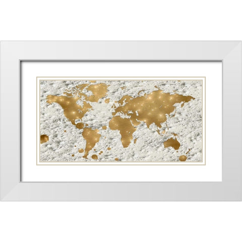 Hello World White Modern Wood Framed Art Print with Double Matting by Lewis, Sheldon