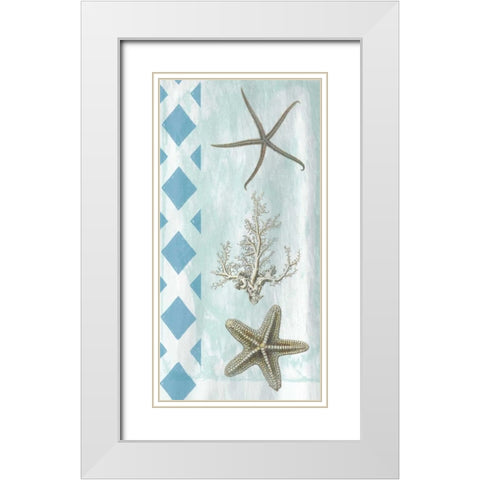 Tranquility White Modern Wood Framed Art Print with Double Matting by Lewis, Sheldon