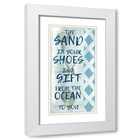 Sandy Gift White Modern Wood Framed Art Print with Double Matting by Lewis, Sheldon