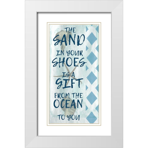 Sandy Gift White Modern Wood Framed Art Print with Double Matting by Lewis, Sheldon