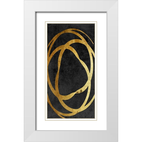 Old Gold 1 White Modern Wood Framed Art Print with Double Matting by Lewis, Sheldon