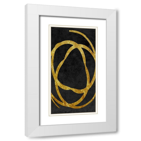 Old Gold 2 White Modern Wood Framed Art Print with Double Matting by Lewis, Sheldon