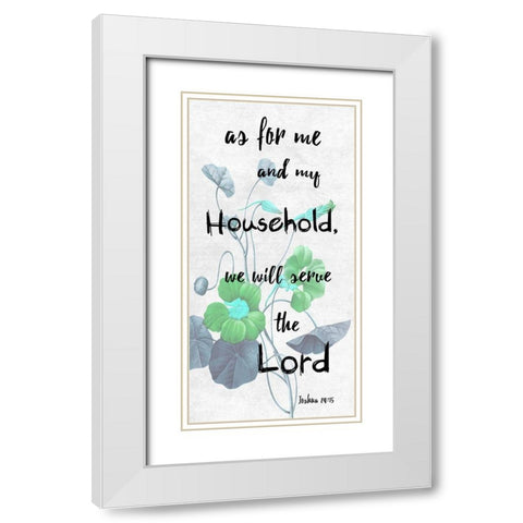 Joshua 24-15 White Modern Wood Framed Art Print with Double Matting by Lewis, Sheldon