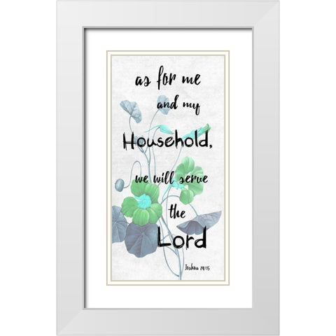 Joshua 24-15 White Modern Wood Framed Art Print with Double Matting by Lewis, Sheldon