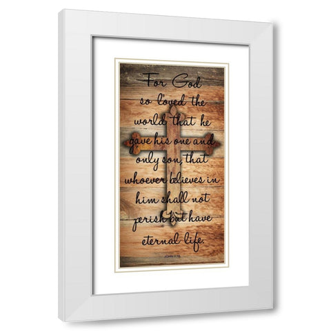 Eternal Life White Modern Wood Framed Art Print with Double Matting by Lewis, Sheldon