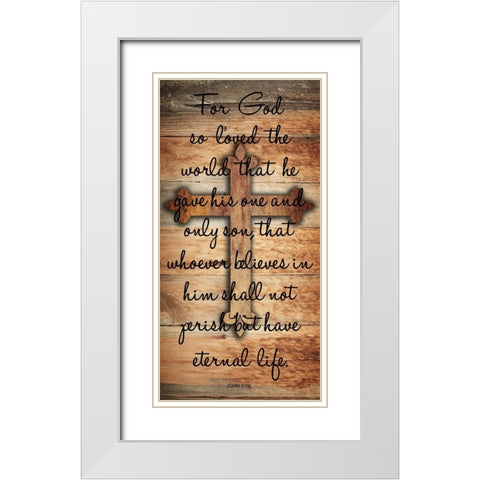 Eternal Life White Modern Wood Framed Art Print with Double Matting by Lewis, Sheldon