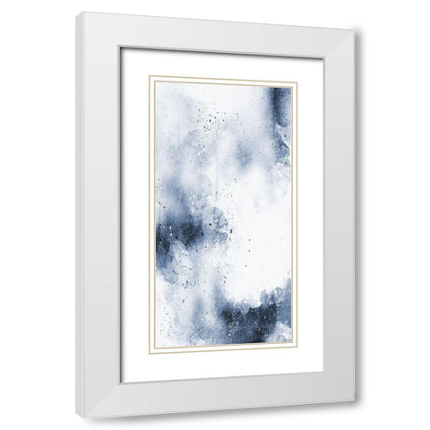 Midnight Blues 1 White Modern Wood Framed Art Print with Double Matting by Lewis, Sheldon