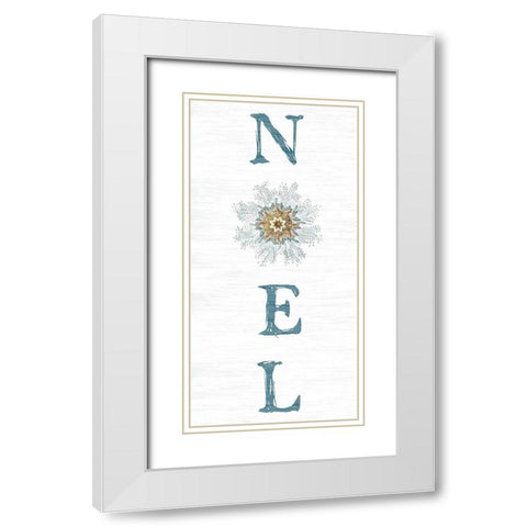Noel White Modern Wood Framed Art Print with Double Matting by Lewis, Sheldon