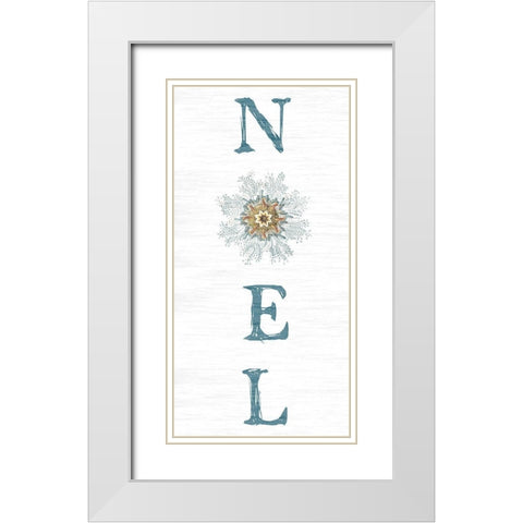 Noel White Modern Wood Framed Art Print with Double Matting by Lewis, Sheldon