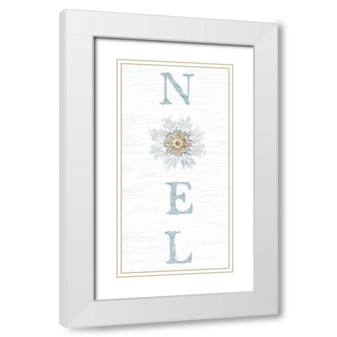 Noel White Modern Wood Framed Art Print with Double Matting by Lewis, Sheldon