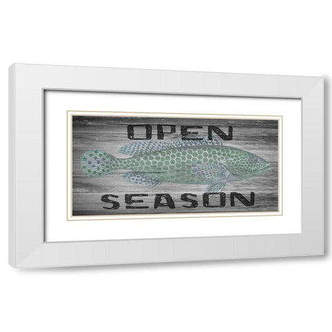 Open Season White Modern Wood Framed Art Print with Double Matting by Lewis, Sheldon