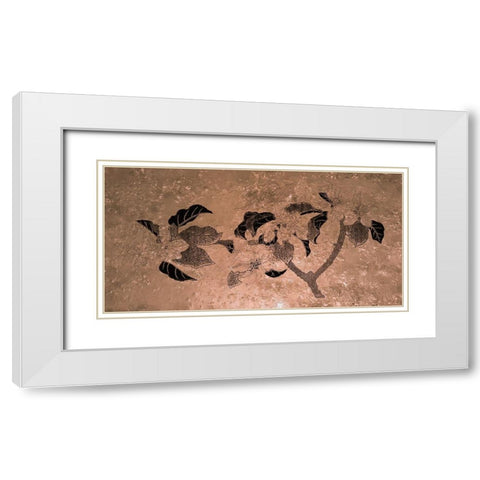Copper Bloom White Modern Wood Framed Art Print with Double Matting by Lewis, Sheldon