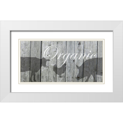 Organic White Modern Wood Framed Art Print with Double Matting by Lewis, Sheldon