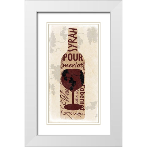 Red Wine White Modern Wood Framed Art Print with Double Matting by Lewis, Sheldon