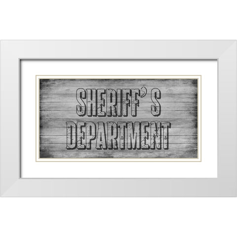 Office White Modern Wood Framed Art Print with Double Matting by Lewis, Sheldon