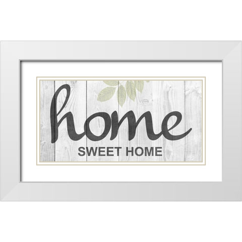 Home Sweet White Modern Wood Framed Art Print with Double Matting by Lewis, Sheldon
