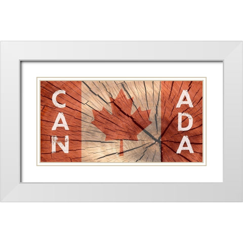 Canada White Modern Wood Framed Art Print with Double Matting by Lewis, Sheldon