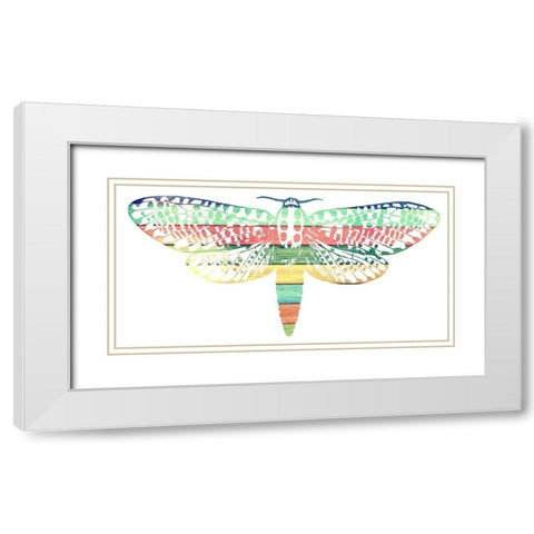 Floating Colors White Modern Wood Framed Art Print with Double Matting by Lewis, Sheldon