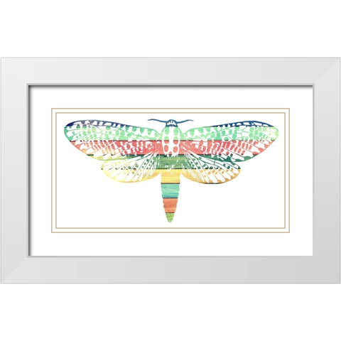 Floating Colors White Modern Wood Framed Art Print with Double Matting by Lewis, Sheldon