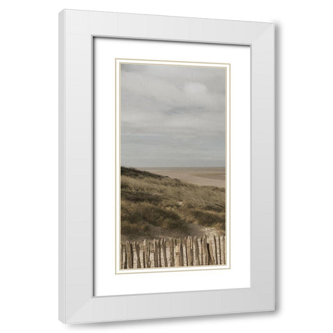 Bathway Beach 1 White Modern Wood Framed Art Print with Double Matting by Lewis, Sheldon
