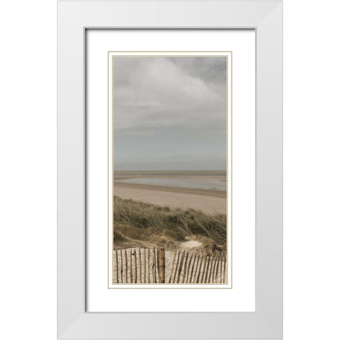 Bathway Beach 2 White Modern Wood Framed Art Print with Double Matting by Lewis, Sheldon