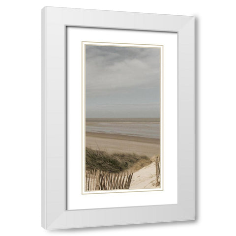 Bathway Beach 3 White Modern Wood Framed Art Print with Double Matting by Lewis, Sheldon