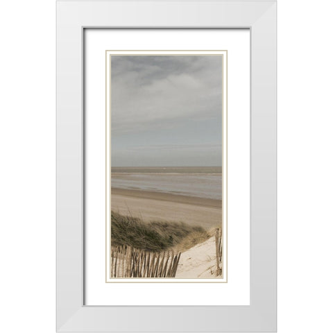 Bathway Beach 3 White Modern Wood Framed Art Print with Double Matting by Lewis, Sheldon