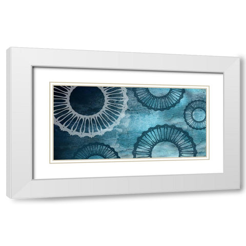 London Flat Abstract White Modern Wood Framed Art Print with Double Matting by Lewis, Sheldon