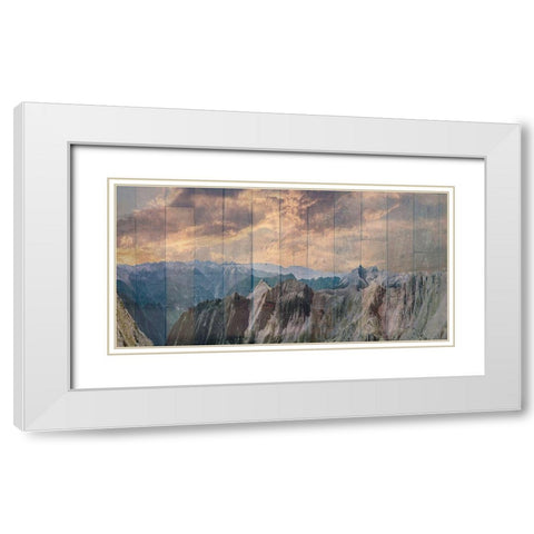 Far Out In The Distance White Modern Wood Framed Art Print with Double Matting by Lewis, Sheldon
