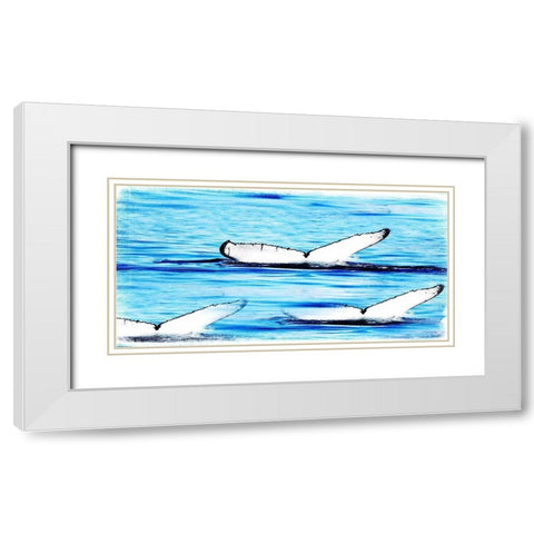 Whale Watching White Modern Wood Framed Art Print with Double Matting by Lewis, Sheldon