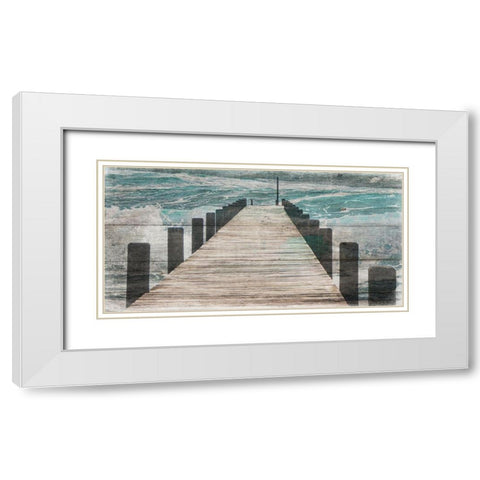 Jetty White Modern Wood Framed Art Print with Double Matting by Lewis, Sheldon