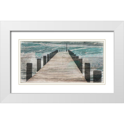 Jetty White Modern Wood Framed Art Print with Double Matting by Lewis, Sheldon