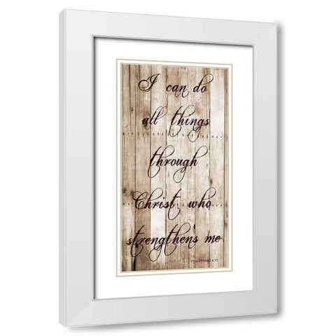 Christ White Modern Wood Framed Art Print with Double Matting by Lewis, Sheldon