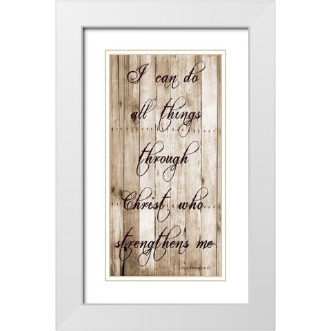 Christ White Modern Wood Framed Art Print with Double Matting by Lewis, Sheldon