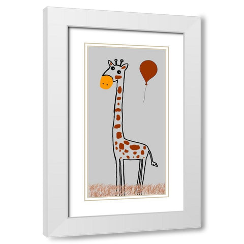 Tall Guy White Modern Wood Framed Art Print with Double Matting by Lewis, Sheldon