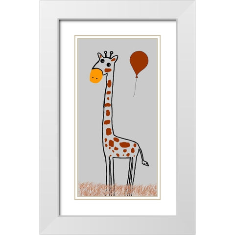 Tall Guy White Modern Wood Framed Art Print with Double Matting by Lewis, Sheldon