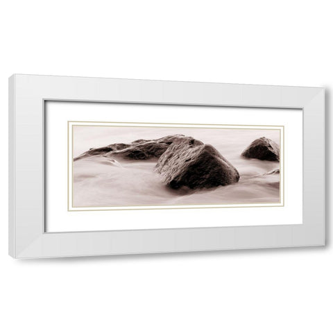 Mystic Flow White Modern Wood Framed Art Print with Double Matting by Lewis, Sheldon